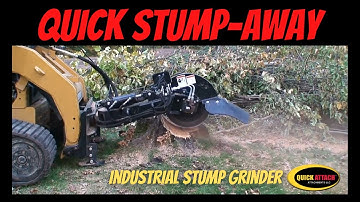 Quick Attach Stump Grinder Skid Steer Attachment Video