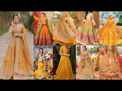 2022 & 2023  Bridal Haldi Ceremony Outfit/Ubtan Dresses For Girls / Trending Haldi Ceremony Dresses