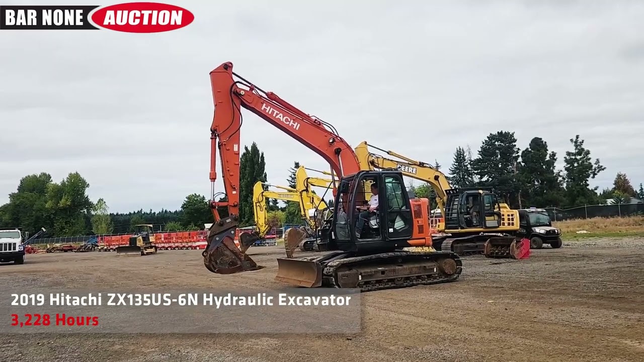 2019 Hitachi ZX135US-6N Hydraulic Excavator - YouTube