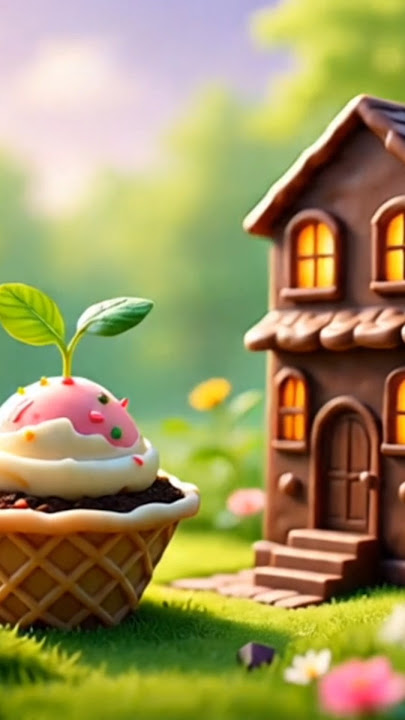 Baby  makes ice cream and chocolate house || #ai #animation #youtube