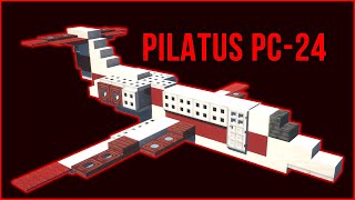 Minecraft Airplane Tutorial: How to Make a Pilatus PC-24 @lorddakr
