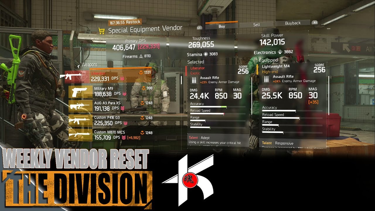 The Division | VENDOR RESET - FINALLY A GOOD LIBERATOR!  [JUL 01, 2017]