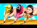 お金もち vs びんぼう vs ちょーお金もちがイカゲームで勝負!