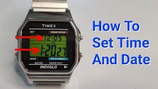 Timex Men’s Classic Digital Watch – How To Set Time & Date (Plus 12/24 Hour Format & Hourly Chime)