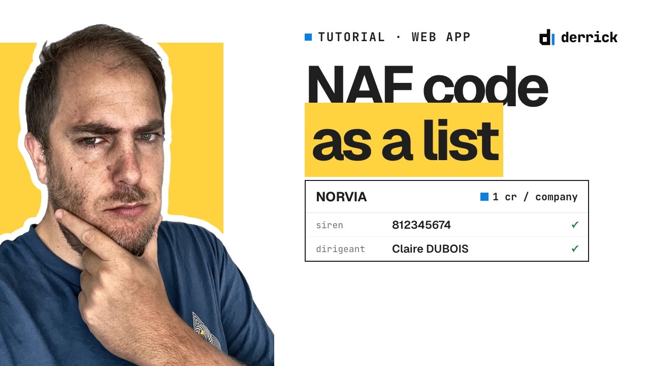 NAF code: list every French company in an activity (tutorial)