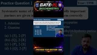 GATE XL BT Biochemistry🔥Previous Year Question Explained | #gate2026