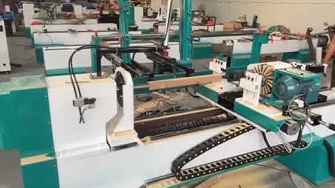 Automatic polishing CNC wood turning lathe machine with automatic  feeding system