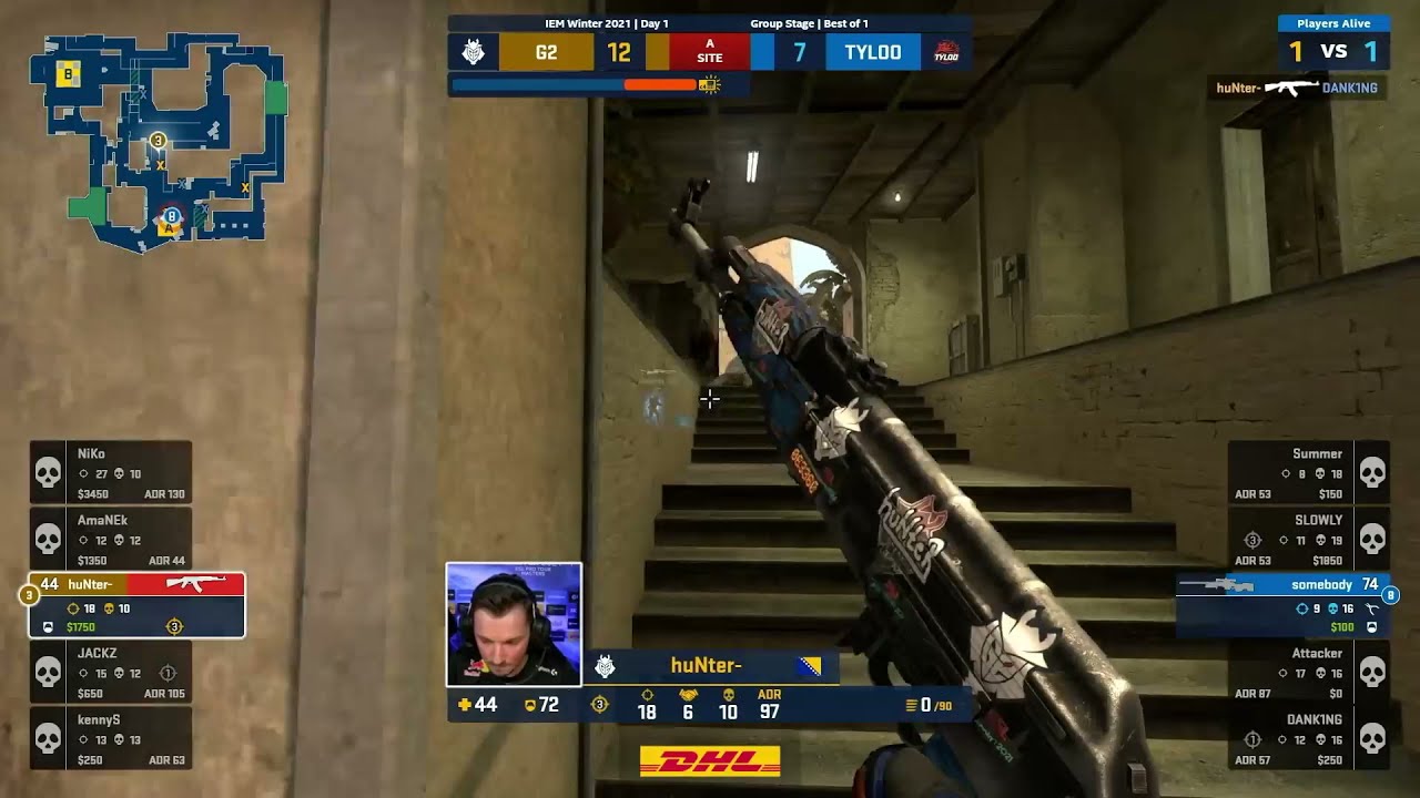 Hunter fails to listen the defuse which costs G2 a round | G2 Vs Tyloo | IEM Winter 2021