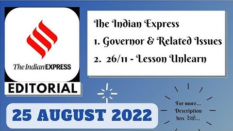 25th August  2022 | Gargi Classes The Indian Express Editorials and Ideas Analysis | By R.K. Lata