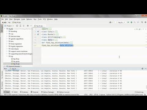 Traveling Salesman Problem (TSP) + Python + Hill Climbing (public ...
