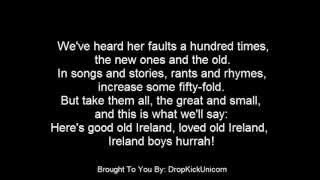 The Irish Rovers - Ireland Boys Hurrah - With Lyrics.wmv chords