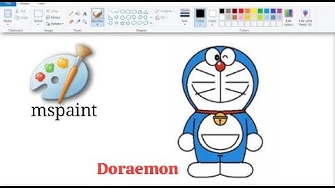 How to Draw Doraemon Easy Drawing in MS Paint l MS Paint Design 1