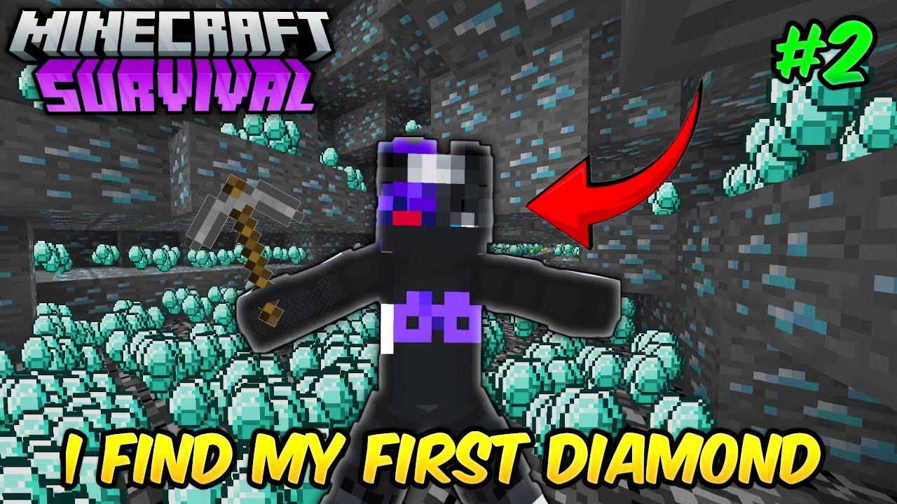 EP : 2 I find my first diamond in Minecraft | Hindi Gameplay| F.T ...