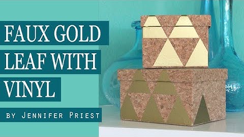 Geometric Faux Gold Leaf Boxes with Sizzix eclips2
