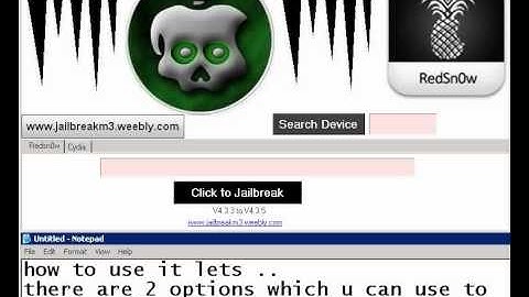 Download how to redsnow+Cydia jailbreak 4.3.5, 4.3.3, 4.3.4 untethered