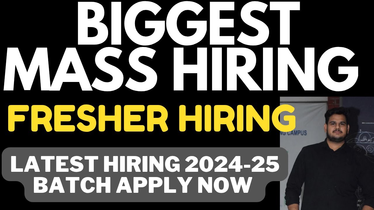 Biggest Mass Hiring Fresher job 2025 | EY Mass Hiring 2024-25 Any Batch ...