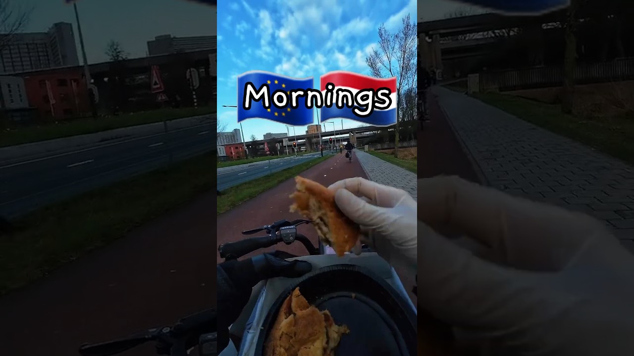 Mornings in Europe = Bicycle + healthy Breakfast Completely plant based amsterdam life in netherland