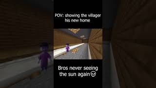 Pov: Showing The Villager His New House #Shorts #Minecraft