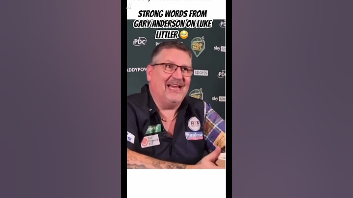 Strong words from Gary Anderson on Luke Littler 😳 #darts