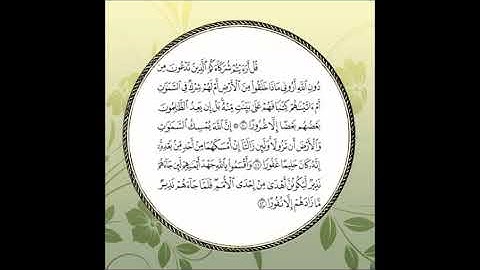 سورة فاطر مكررة آية : ( 40 إلى 42 )
