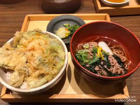 牡蠣天丼と五穀そばセット Youtube