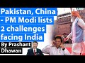 Pakistan and China - PM Modi lists 2 challenges facing India