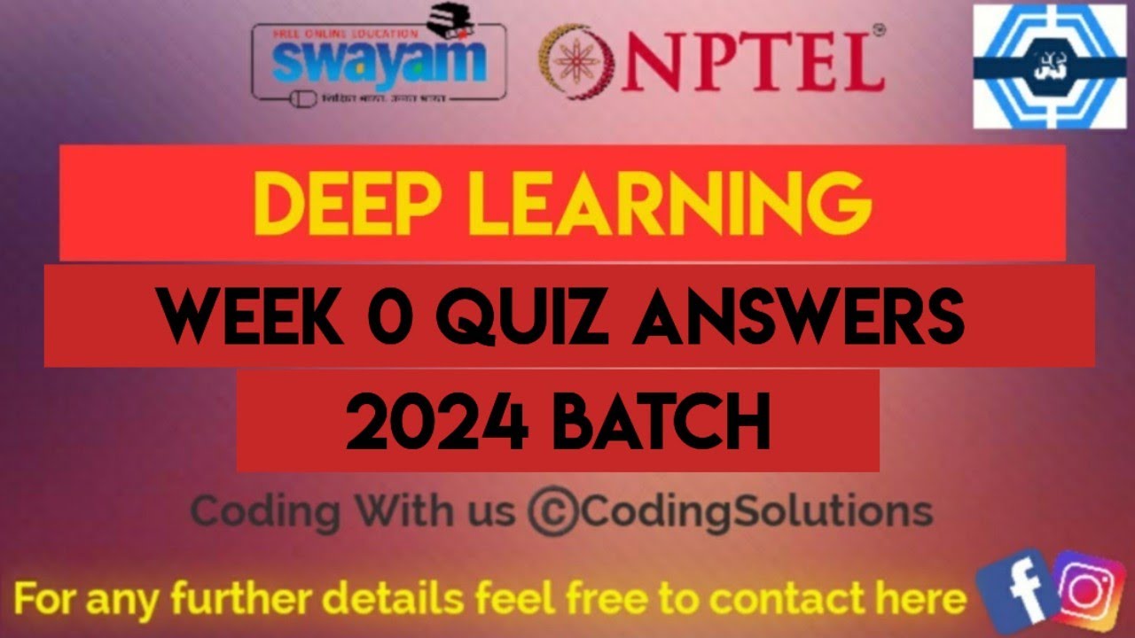 swayam deep learning assignment answers