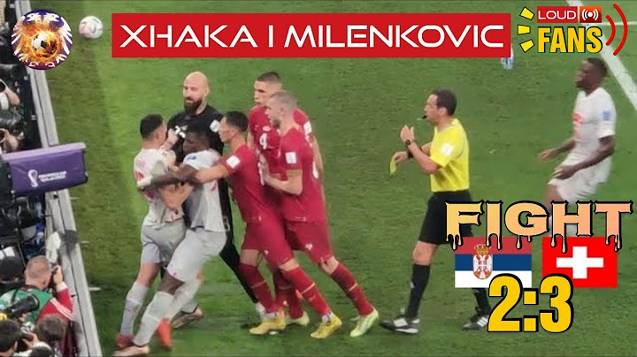 Fight between the players of Serbia and Switzerland - Granit Dzaka provokes Milenkovic