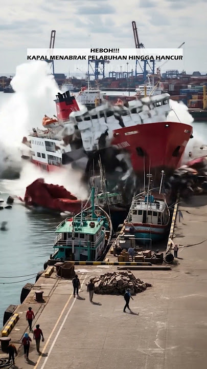 HORROR!!! Passenger Ship Crashes into Harbor and Destroys #simulationai #ai