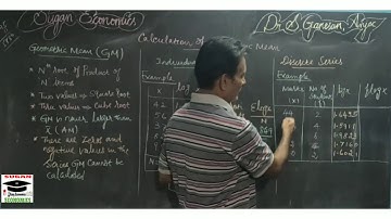 Statistics: Measures of Central Tendency : Geometric Mean: 4: Discrete Series