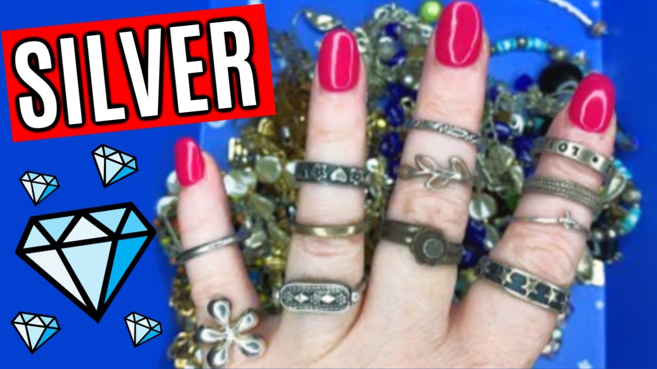 Jewelry Jar & Shop Goodwill Sterling Silver Lot Haul Reselling on EBay YouTube