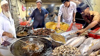 FRIED FISH & GRILLED FISH MAKING AT KARACHI BIGGEST SEAFOOD STREET | STREET FOOD SPICY FISH