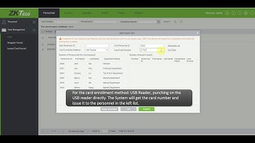 Senior ZKBioSecurity Video Guide 1 8 Batch Issue the Card