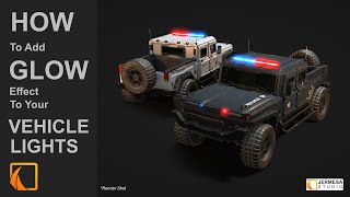 How to add glow effect to your vehicle lights using our Game Asset in Unity Built-in Render Pipeline