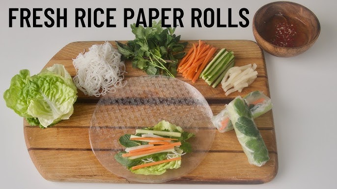 Spring Rolls - How to Make Fresh Spring Rolls - Rice Paper Wraps 
