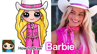 How to Draw Barbie | Western CowGirl Outfit | Margot Robbie screenshot 5