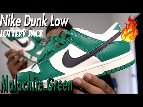 Nike Dunk Low Lottery Pack Malachite Green Review - YouTube