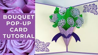 💐 Cricut Design Space Bouquet Pop-up card tutorial.