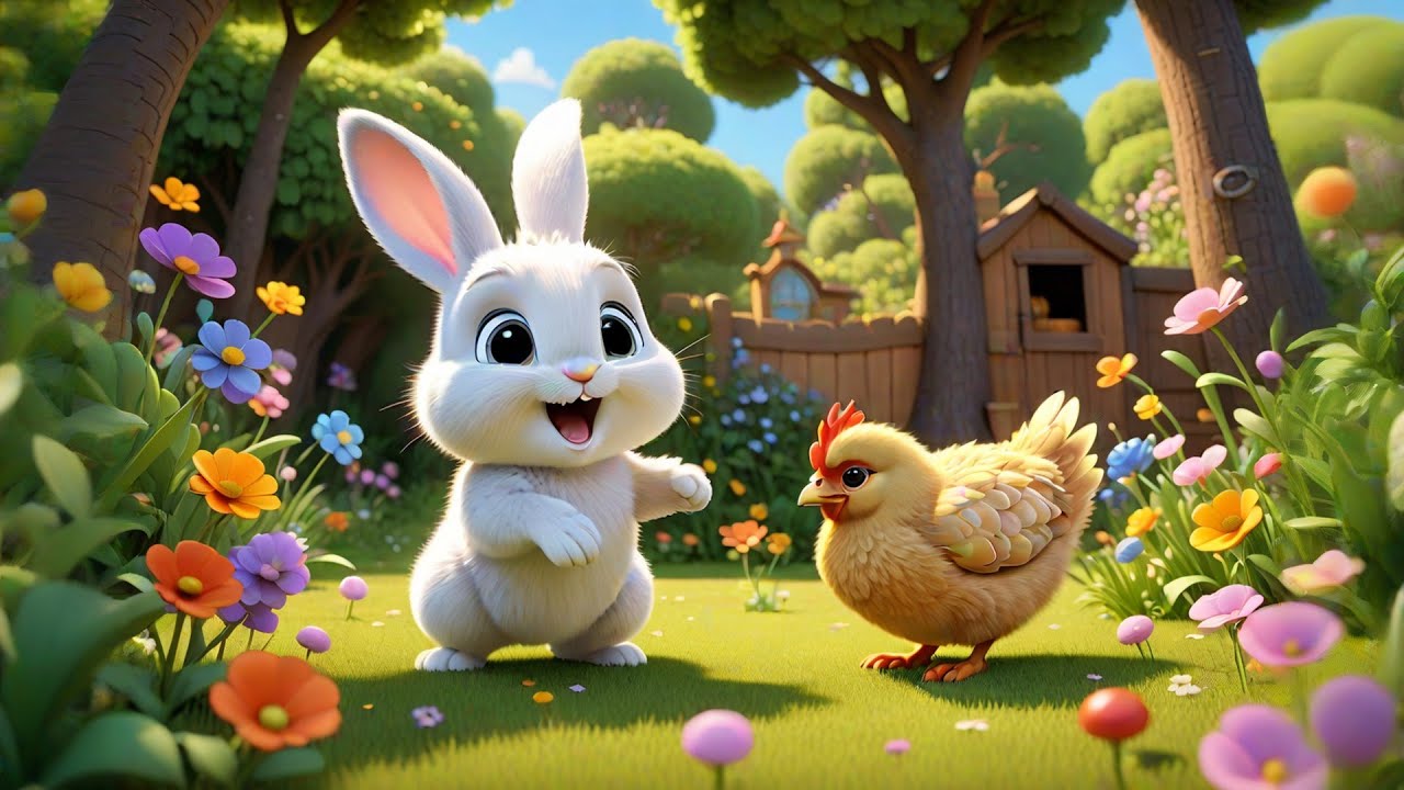 Rabbit, Hen & Baby | Animal Song for Kids | Nursery Rhymes and Learning for Toddlers