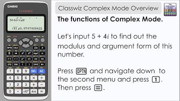Casio Classwiz Complex Mode - Modulus & argument and Cartesian form (Casio Calculator, 991EX)