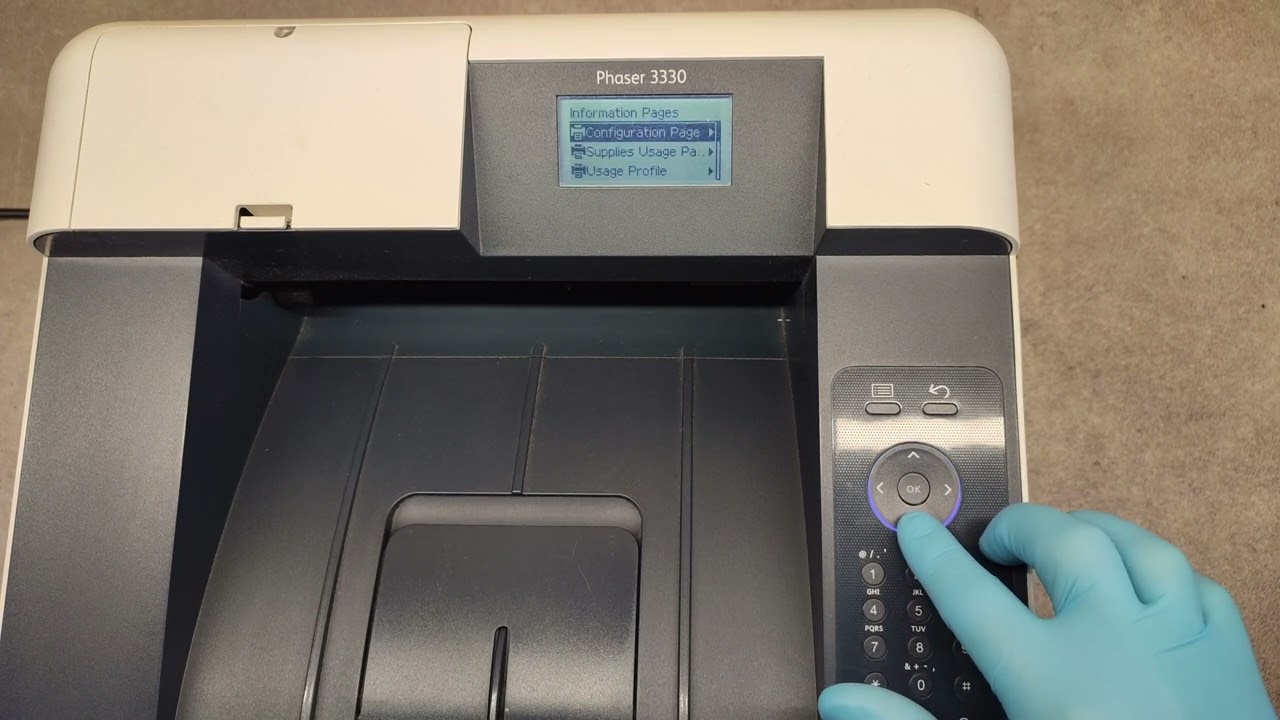 ゆうきページ HOW TO PRINT SELF TEST PAGE ON XEROX PHASER 3330, CONFIGURATION