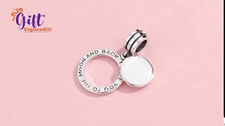 Custom Engrave Name Charms, Fit Pandora Bracelet
