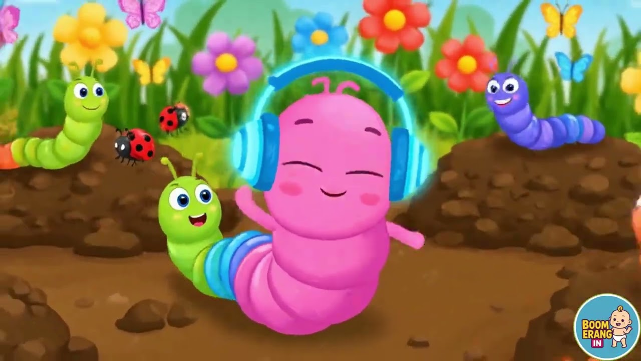 “Wiggle Wiggle Worm 🪱 | Funny Kids Dance Song | BoomerangIN | Wiggle, Squirm & Slide!”