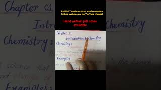 chemistry and it's branches|PMF MLT students|#new#shorts