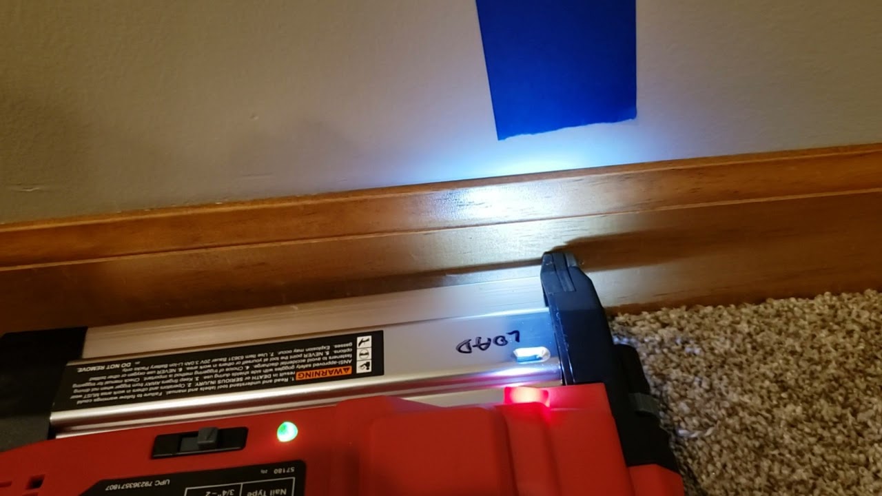 Bauer 20v cordless Brad nailer YouTube