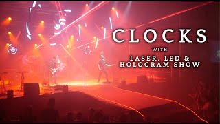 Coldplay - Clocks live (from Celebration Tour 2019) LASER \& HOLOGRAM SHOW | Liveplay cover