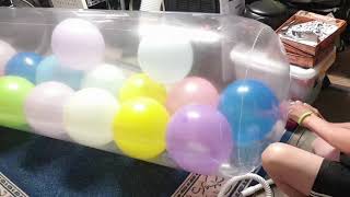 Inflating Balloons Inside A Shosu Ride Roll