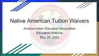 Native american tuition waivers ...