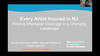 Understanding the Affordable Care Act: Information for NJ Freelance Artists & Arts Workers