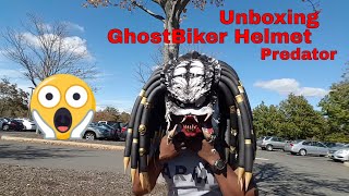 Predator helmet unboxing new version (open mouth teeth) #predatorhelmet IG:Ghostbiker Helmets